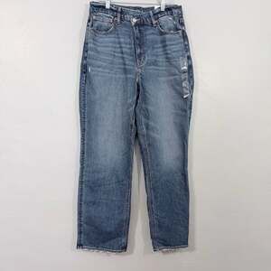 American Eagle Curvy 90s Straight Jeans Size 12 Regular Tidal Blue